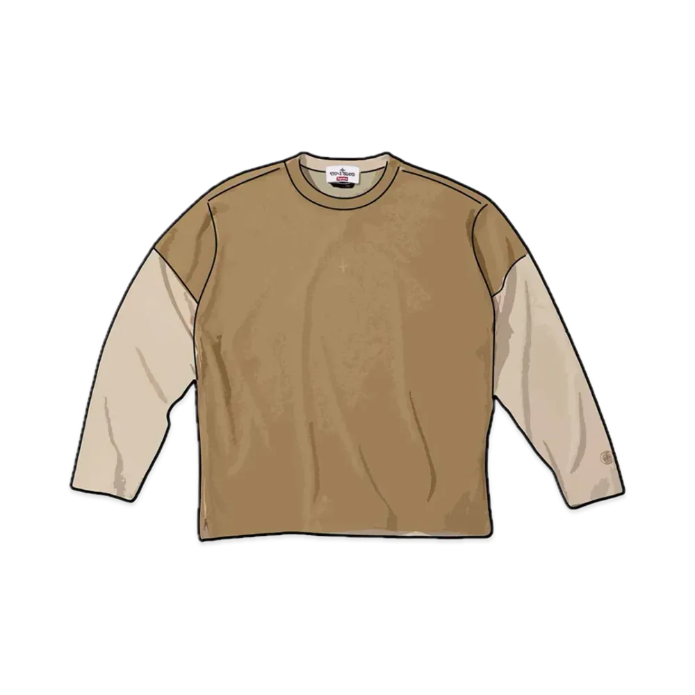 Supreme x Stone Island L/S Top "Tan"