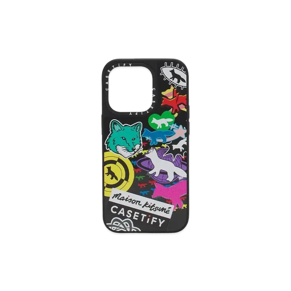 CASETIFY x MAISON KITSUNE Logo Stickers Case Iphone 14 Pro "Multi"