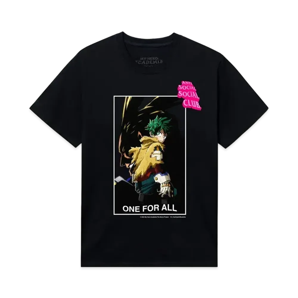 ANTI SOCIAL SOCIAL CLUB x MY HERO ACADEMIA One For All Tee "Black"