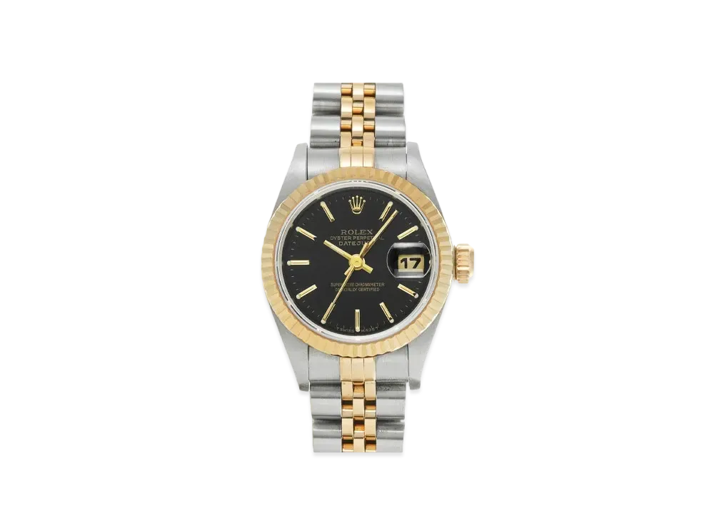 ROLEX Lady-Datejust "Black/Stainless Steel/Yellow Gold"