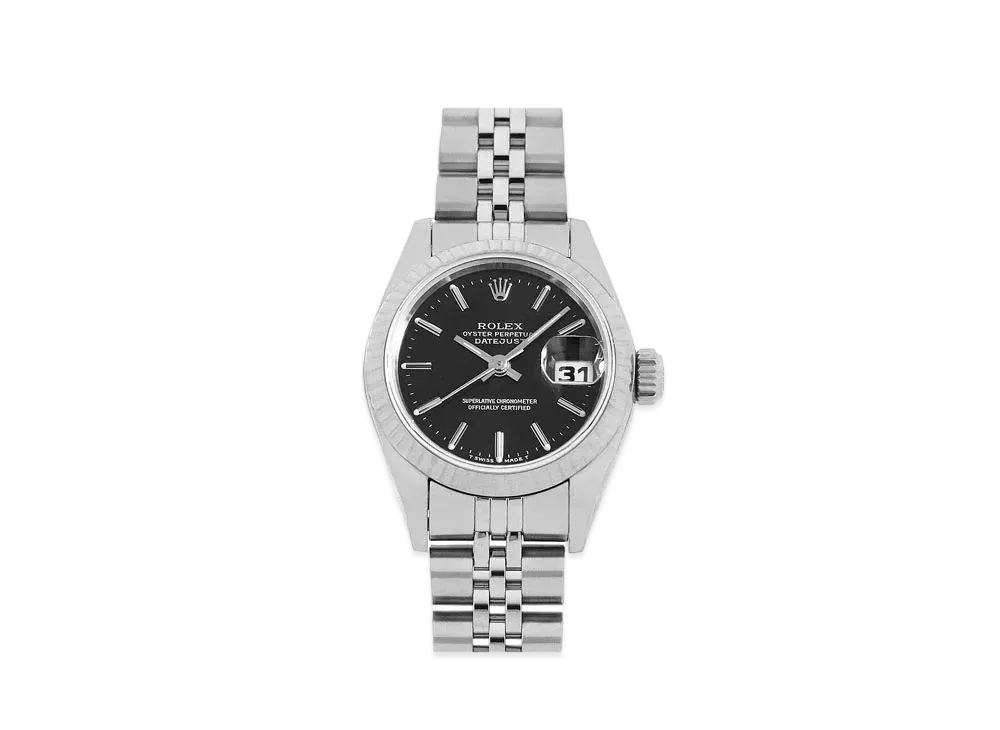 ROLEX Lady-Datejust "Black/Stainless Steel/White Gold"