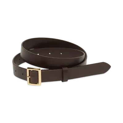 AURALEE Women's Square Buckle Belt "Brown"