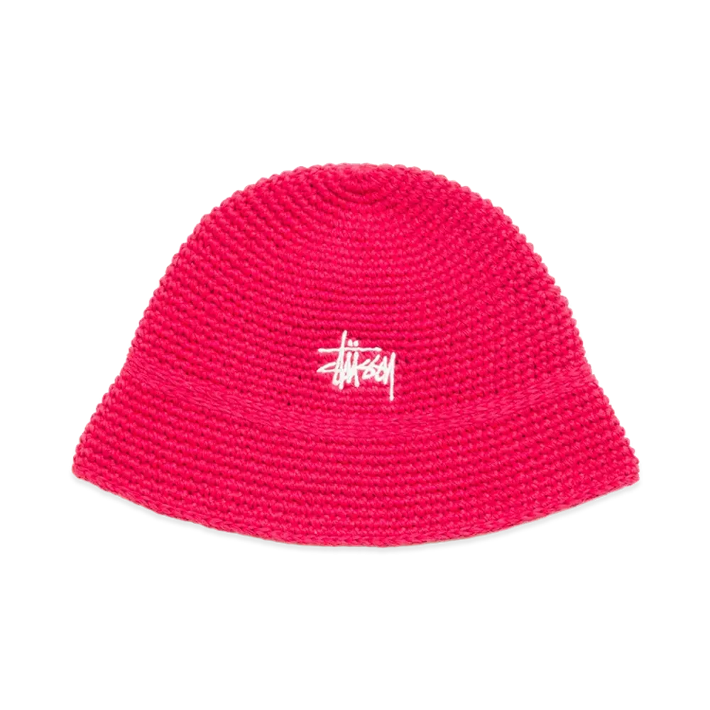 Stussy Basic Knit Bucket Hat "Red"