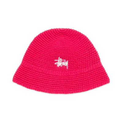 Stussy Basic Knit Bucket Hat "Red"