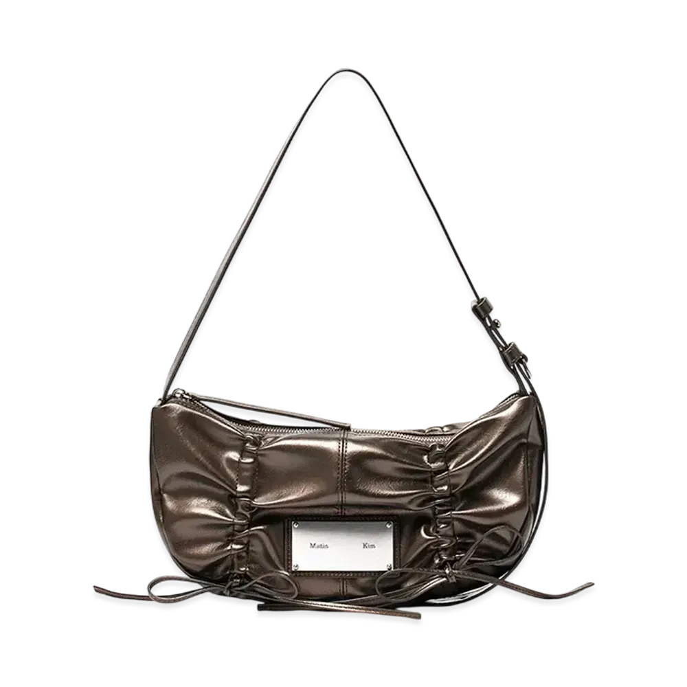 Matin Kim Half Shirring Ribbon Round Bag "Bronze"