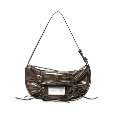 Matin Kim Half Shirring Ribbon Round Bag "Bronze"