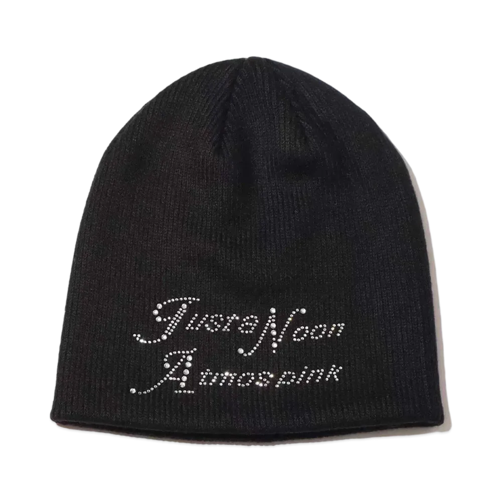 atmos Pink x JUST A NOON Instone logo knit hat "Black"