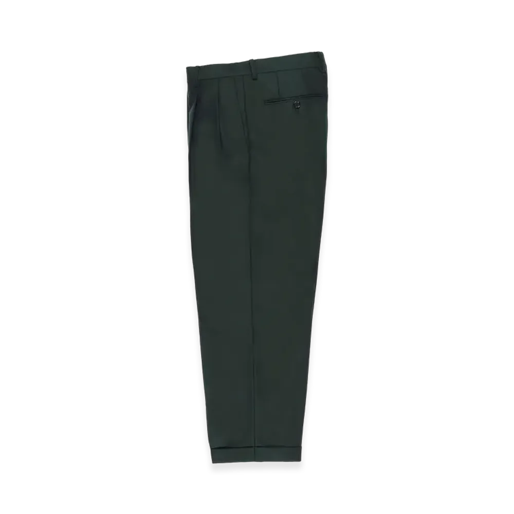 WACKO MARIA x Dormeuil Pleated Trousers (Type-1,2,Double) "Dark Green"
