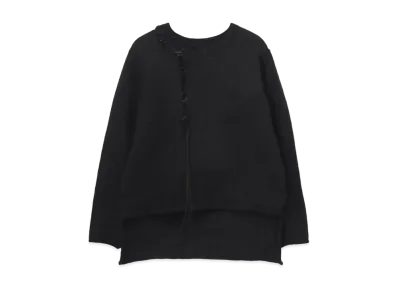 Yohji Yamamoto 5G1P PLAIN STITCH LEATHER STRING DROPPED RN "Black"