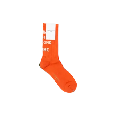 COMME des GARCONS HOMME Cotton Pile Logo Socks "Orange"