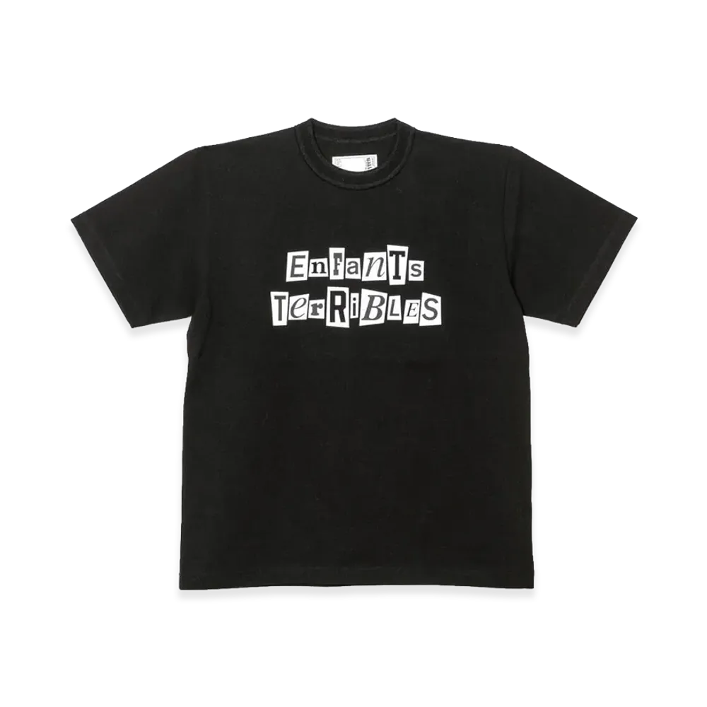 sacai x Jean Paul Gaultier 21AW Enfants Terribles Print T-Shirt "Black"