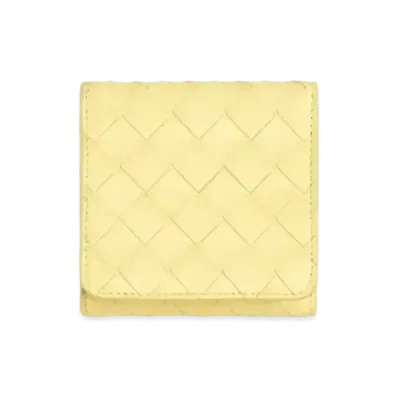 Bottega Veneta Intrecciato Lambskin Compact Trifold Wallet "Ice Cream"