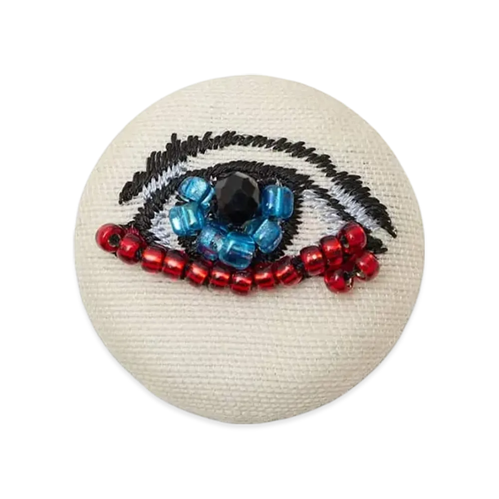 UNDERCOVER Silk Fabric Badge "White"