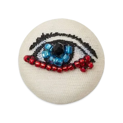 UNDERCOVER Silk Fabric Badge "White"