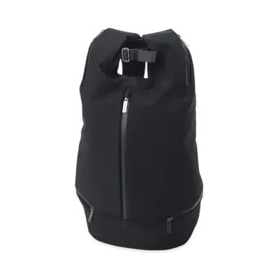 Yohji Yamamoto POUR HOMME Wool Gabardine/Ny Center Zipper Backpack "Black"