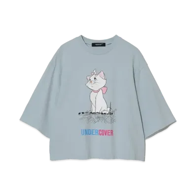 UNDERCOVER x Disney Cotton Wide Short Tee Marie "Light Blue"