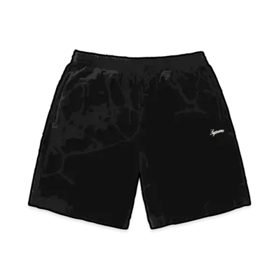 Supreme Patchwork Velour Short "Black"