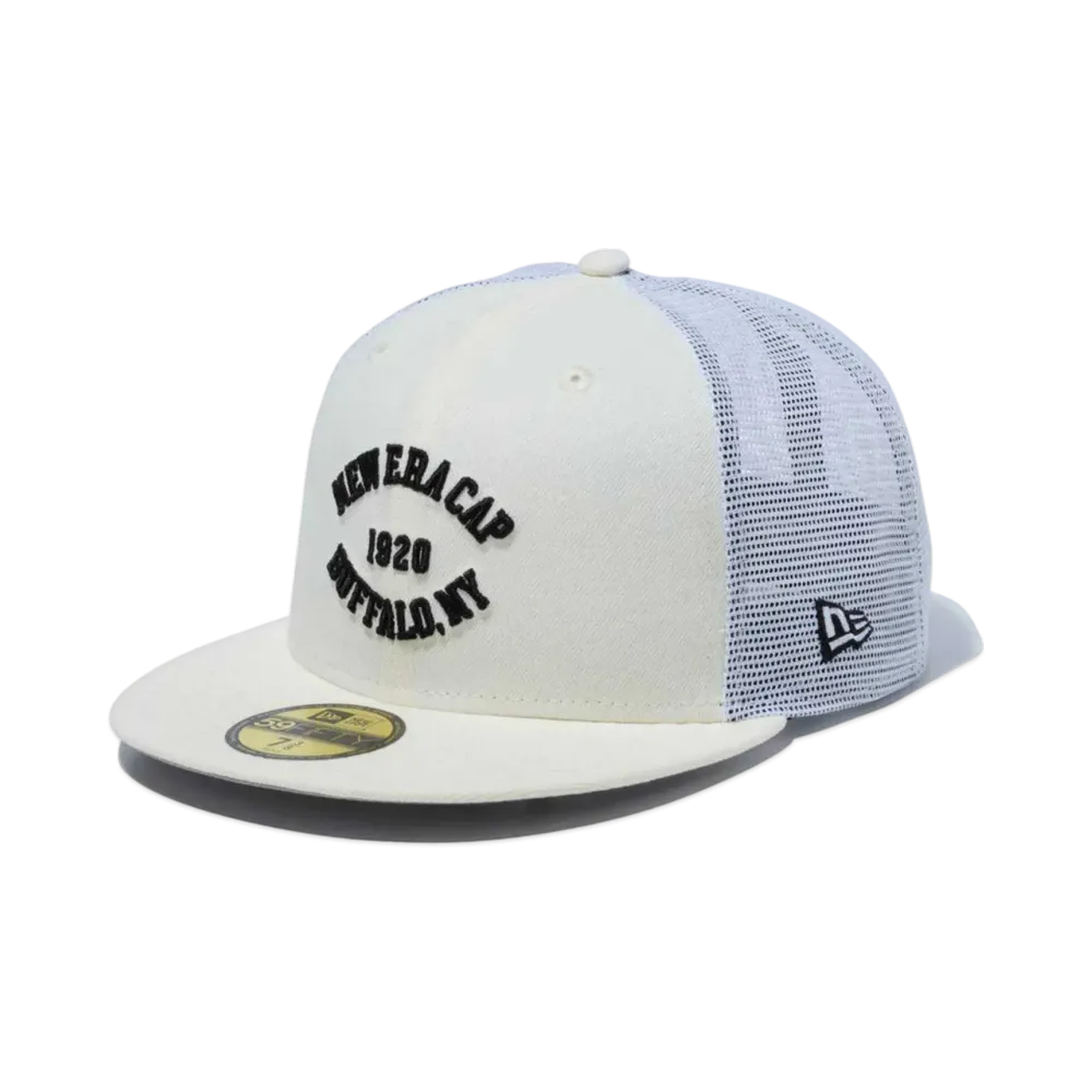 NEW ERA BLACK LABEL SS24 59Fifty Tracker Seasonal Logo "Chrome White"