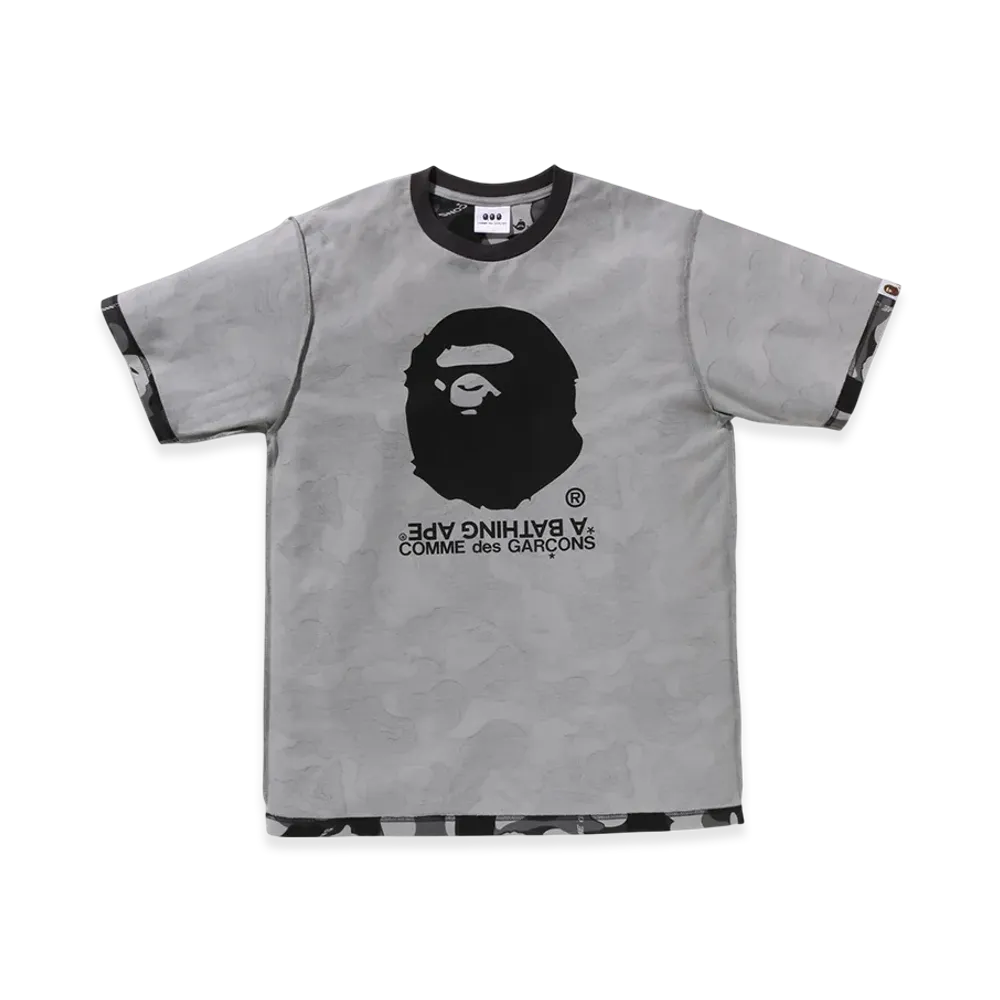A BATHING APE x COMME des GARCONS OSAKA Camo Inside Out Tee "Black"