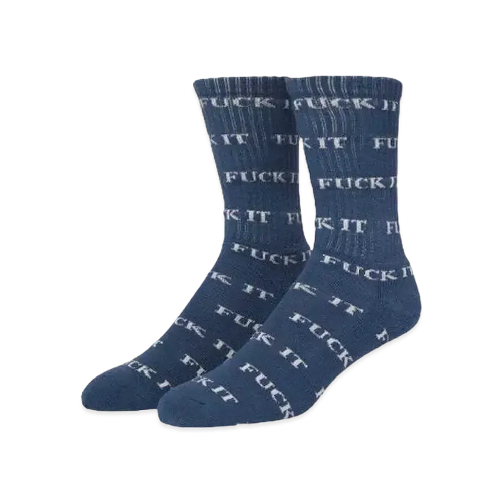 HUF Fall 24 Fuck It Socks "Blue"