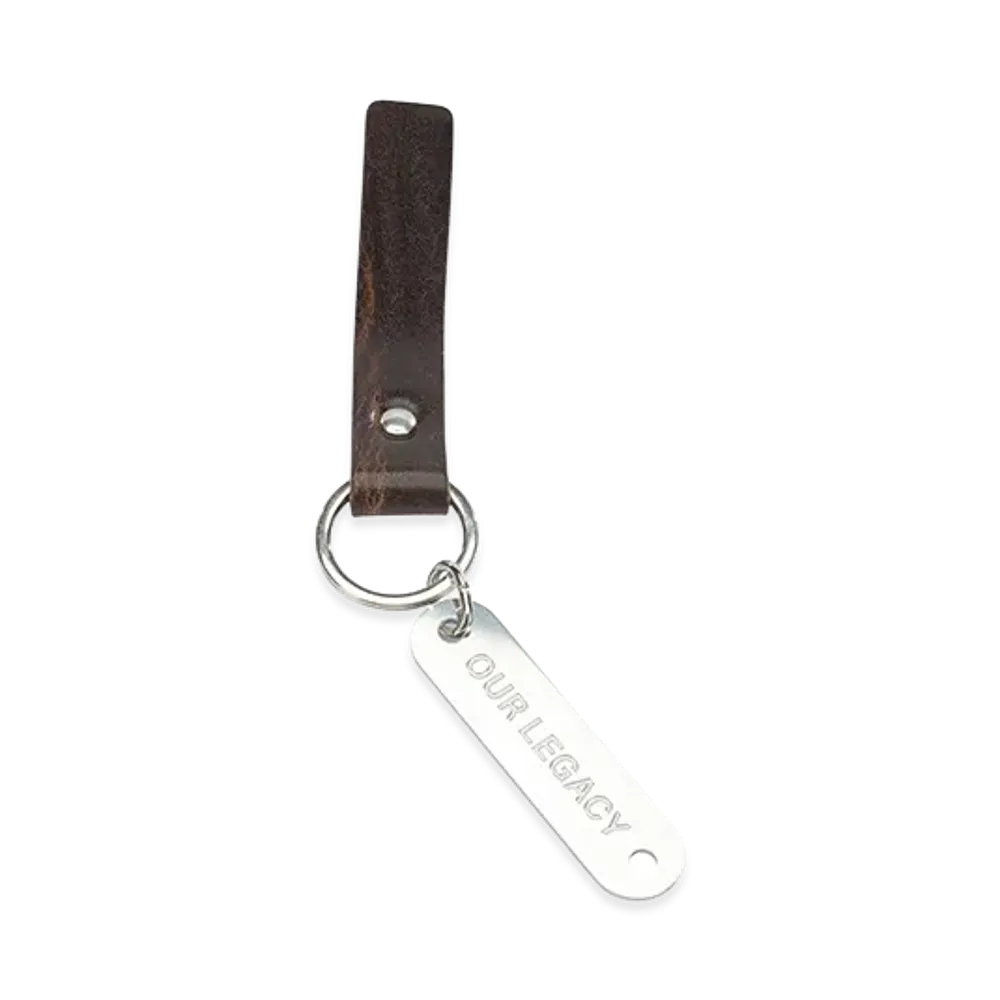 OUR LEGACY Leather Keychain "Brown"