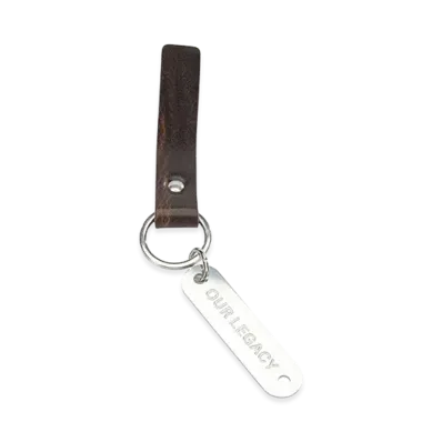 OUR LEGACY Leather Keychain "Brown"