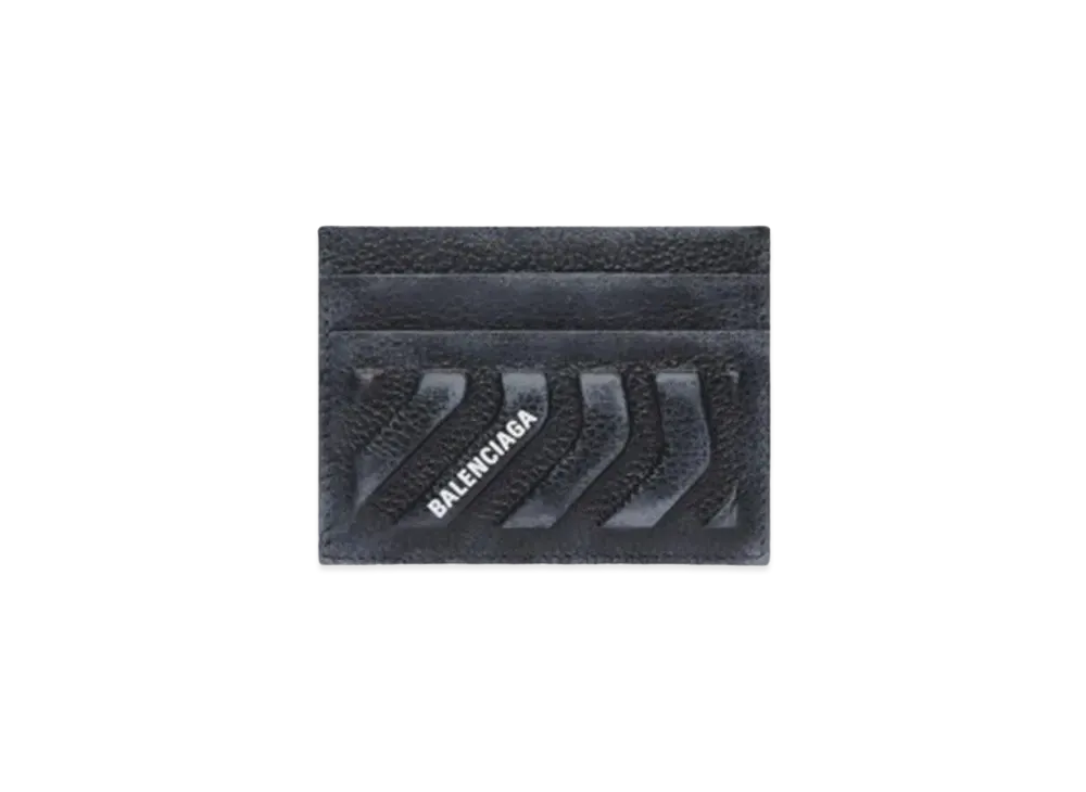 BALENCIAGA Car Card Holder Distressed "Black"