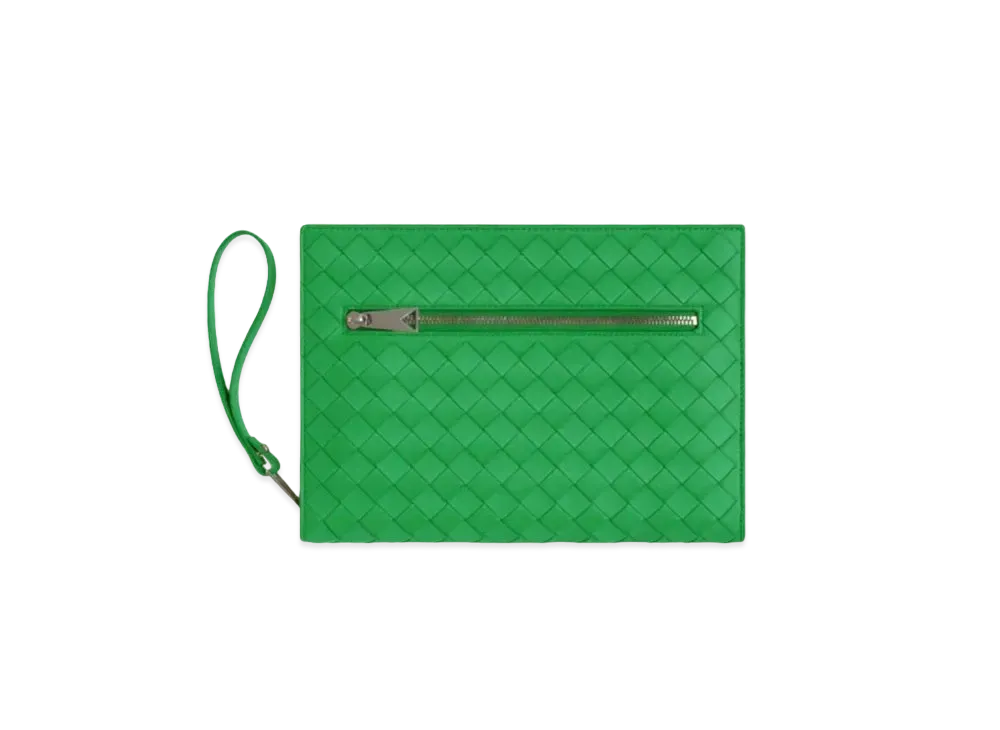 Bottega Veneta Small Intrecciato Document Case "Parakeet"