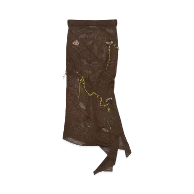 Acne Studios Crochet Flower Skirt "Chocolate Brown"