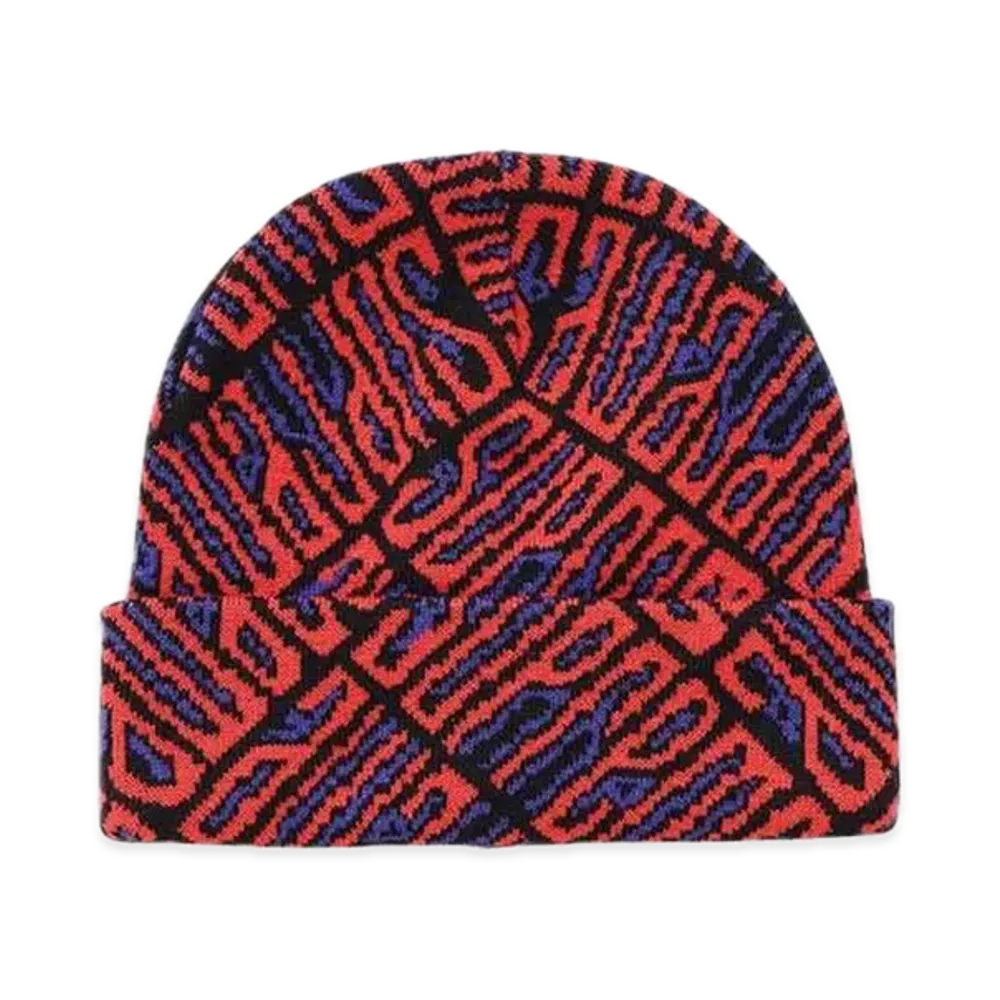 Supreme Funk Spellout Beanie "Red"