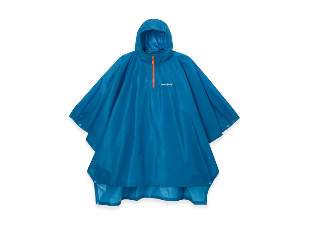 mont-bell Kid's Trekking Rain Poncho 135-165 "Blue Green"