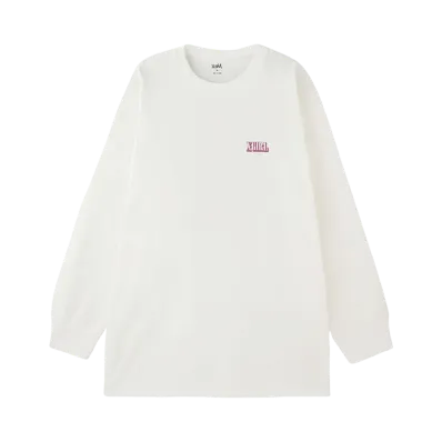X-Girl Circle Background Face Logo L/S Big Tee Dress "White"