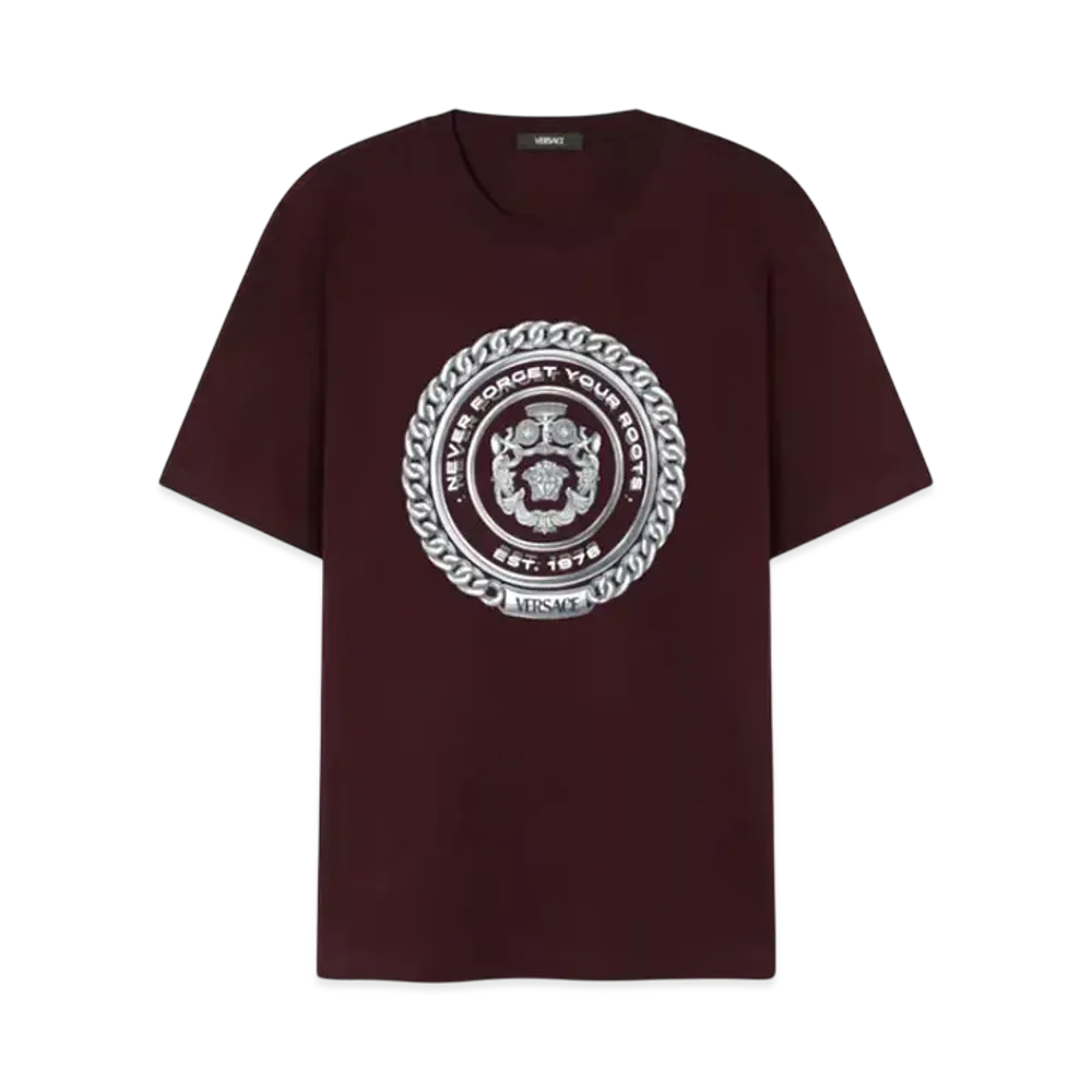 Versace Chain Crest T-Shirt "Brown"