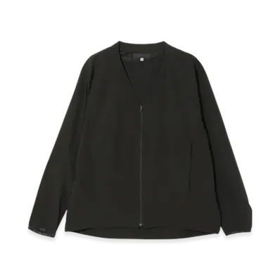 NEEDLES Warm Up V-Neck Jacket - Poly Ripstop "Black"