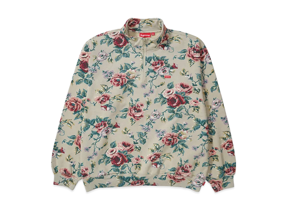 Supreme Small Box Half Zip Pullover "Floral"