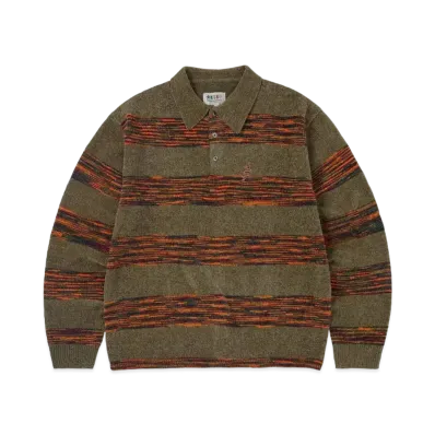 thisisneverthat x Grateful Dead Lightning Velvet Knit Polo "Khaki"