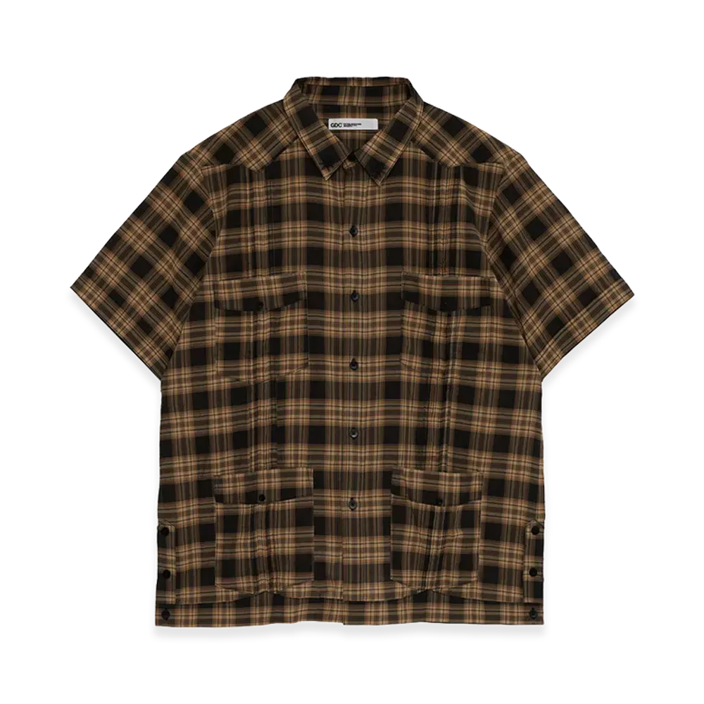 GDC Check Cuban Shirt "Black"