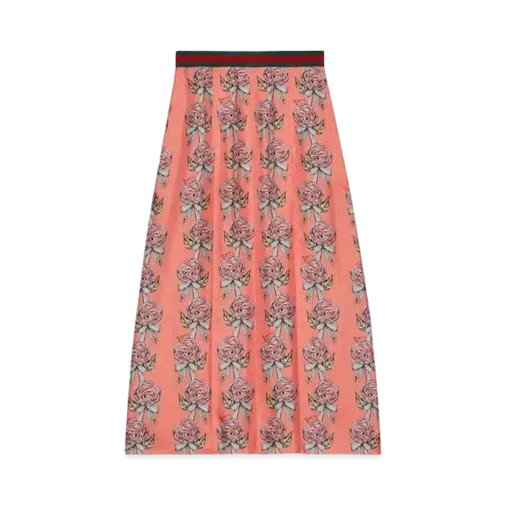 GUCCI x Yuko Higuchi Magic Rose Skirt Japan Exclusive "Salmon Pink"