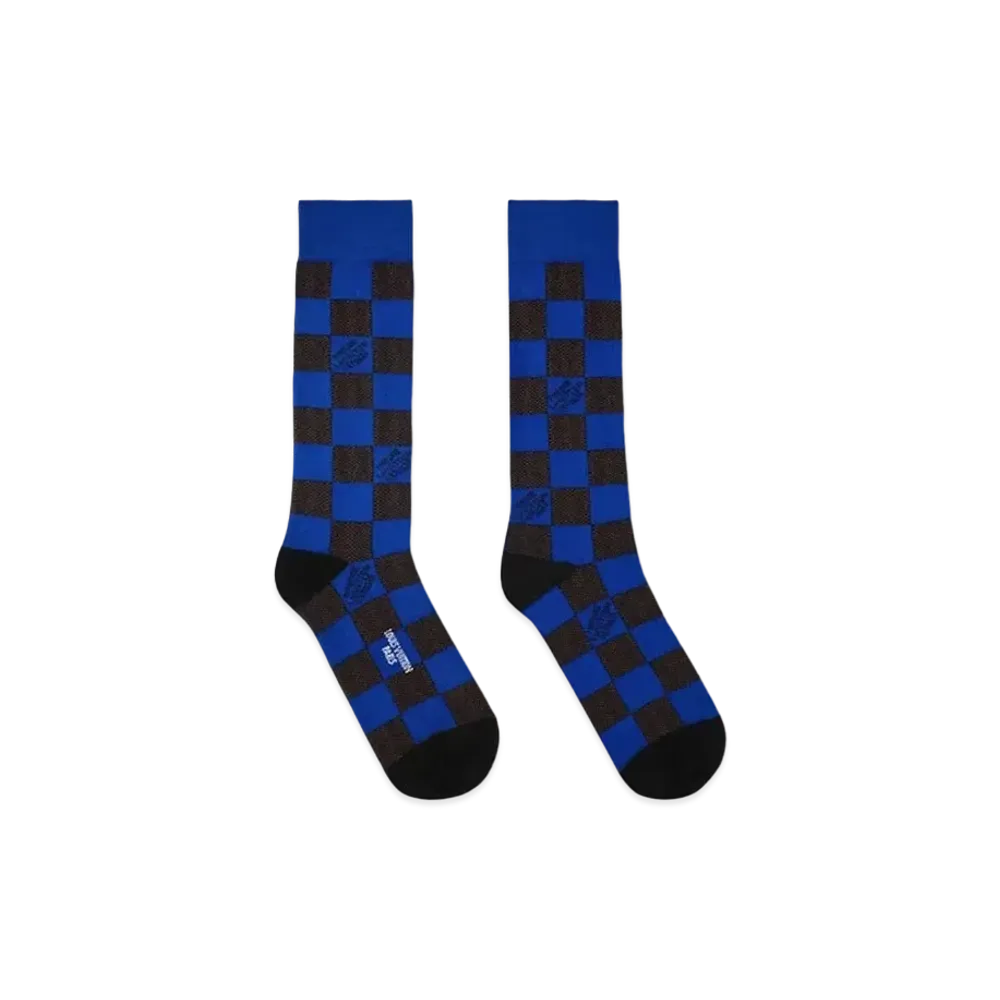 Louis Vuitton Damier Pop Socks "Blue"