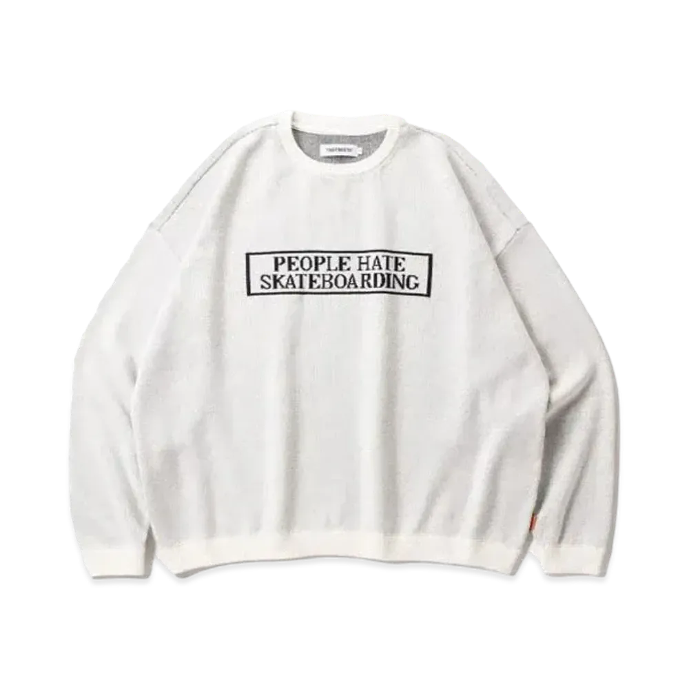 TIGHTBOOTH People Hate Skate Sweater "White"