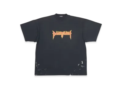 BALENCIAGA Metal Oversized Fit T-Shirt Vintage "Black"