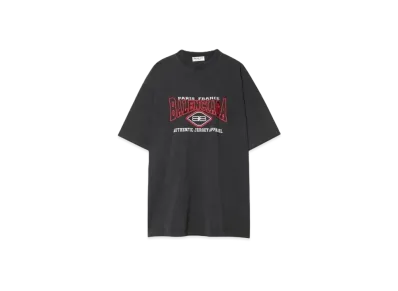 BALENCIAGA Logo Cotton Oversized T-shirt "Black"