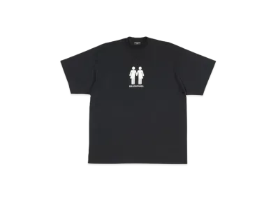 BALENCIAGA Pride 22 Oversized T-shirt "Black/White"