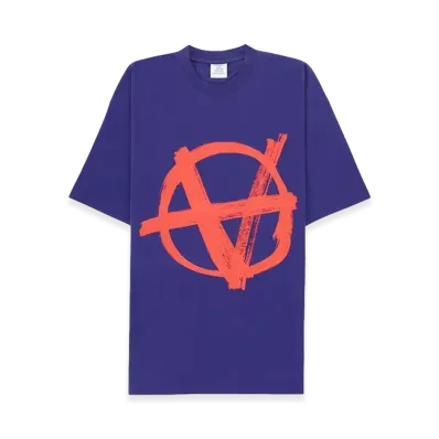 VETEMENTS Anarchy Logo Print T-Shirt "Royal Blue"