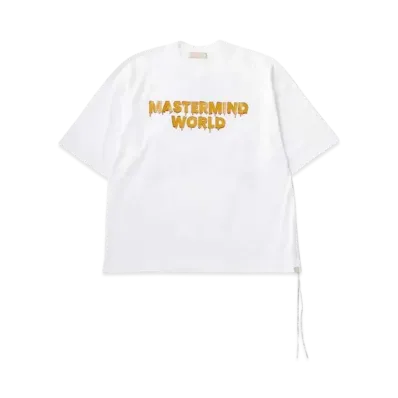 mastermind WORLD Boxy Drip Logo Tee "White"