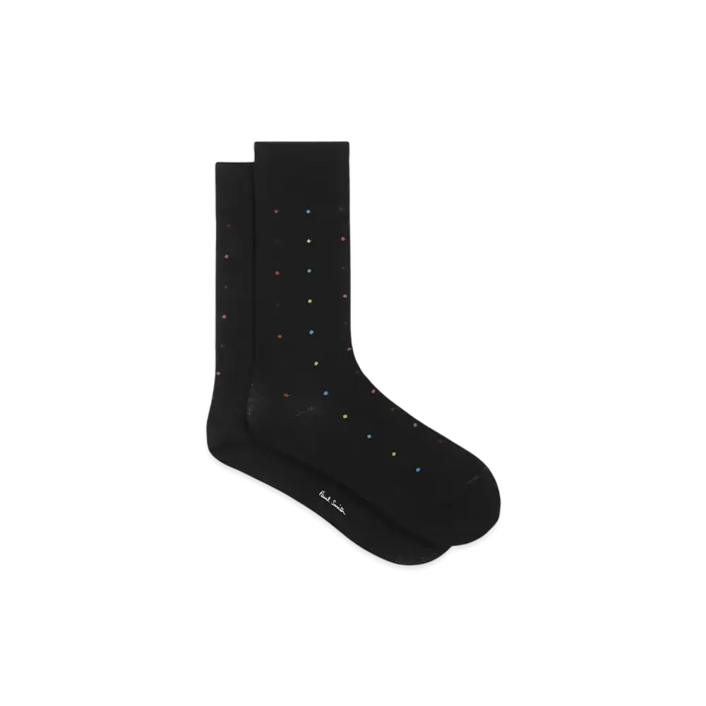 Paul Smith Multicolor Dot Socks "Black"