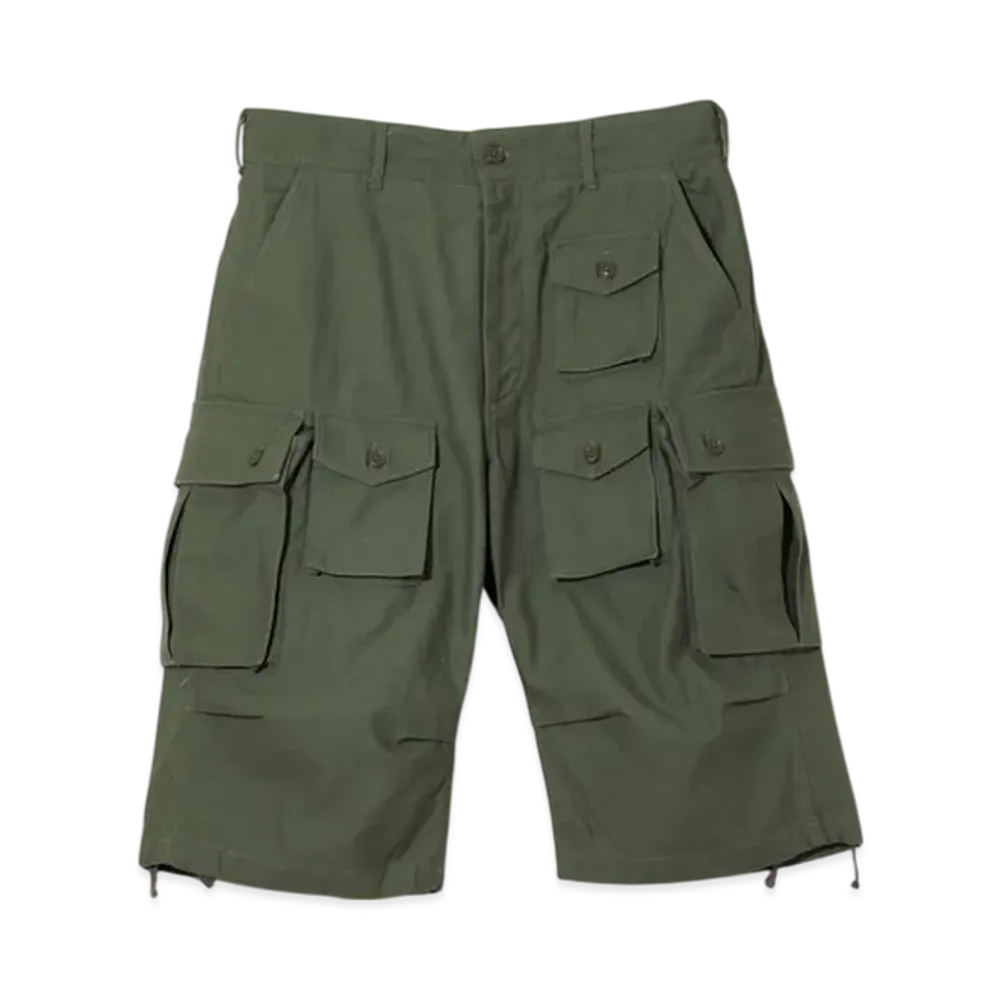 ENGINEERED GARMENTS FA Short - Cotton Reversed Sateen "Green"