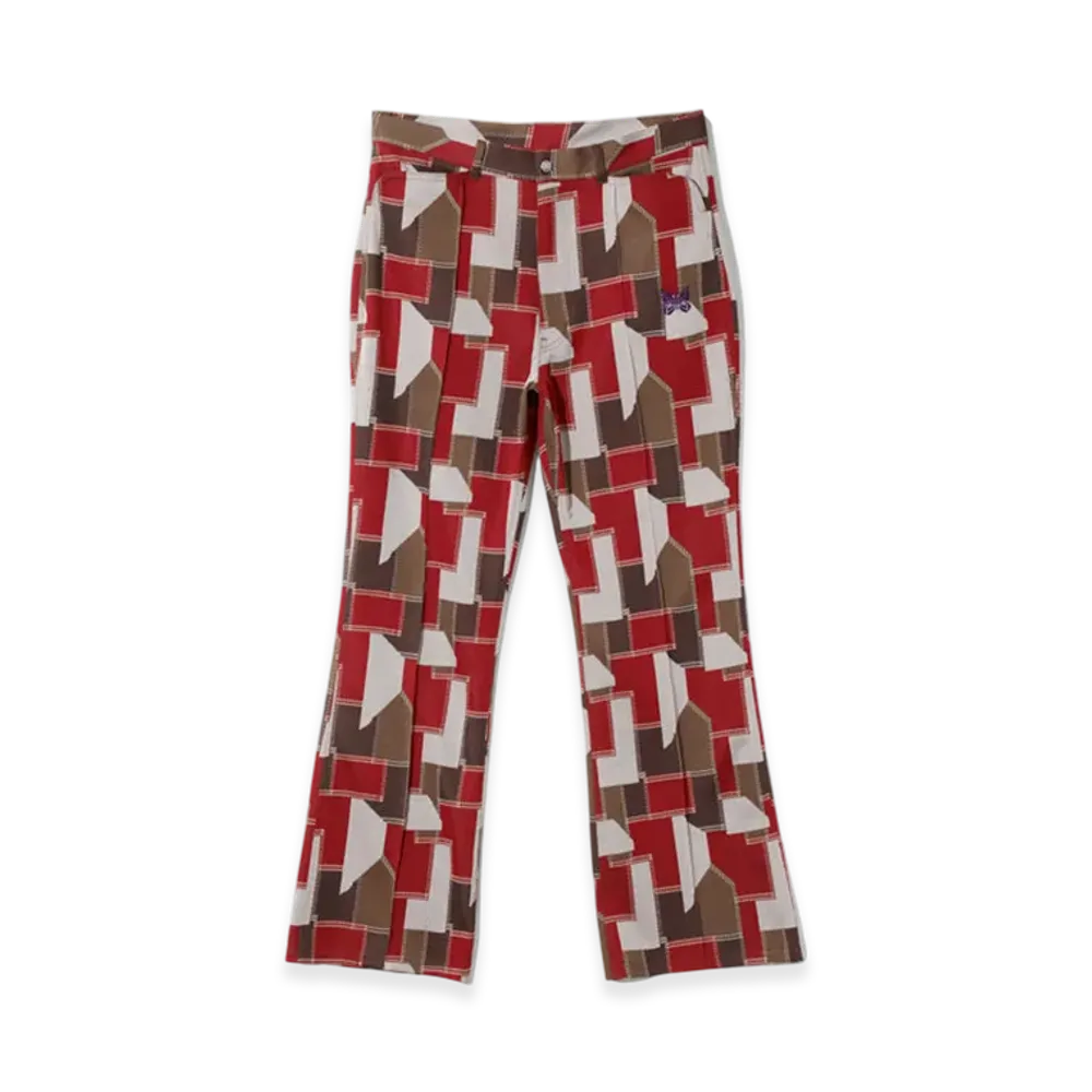 NEEDLES Boot-Cut Jean - Poly Jacquard "Red"