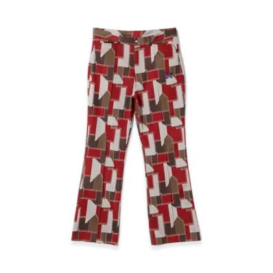 NEEDLES Boot-Cut Jean - Poly Jacquard "Red"