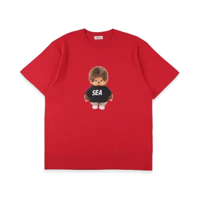 WIND AND SEA x Monchhichi Doll Tee "Red"